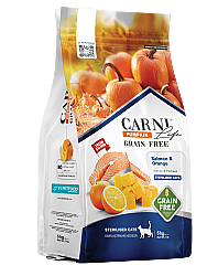 Carni Life Pumpkin Adult Sterilised Tahılsız Somonlu & Portakallı Kısırlaştırılmış Yetişkin Kedi Maması 5 Kg - Carni Life