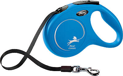 Flexi Classic Otomatik Şerit Gezdirme Tasması Medium 5 Metre Mavi - 1
