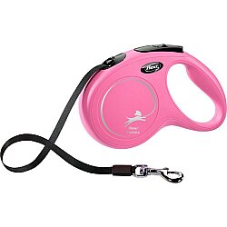 Flexi Classic Otomatik Şerit Gezdirme Tasması Medium 5 Metre Pembe - Flexi