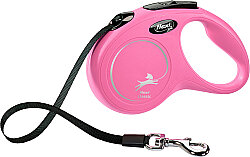 Flexi Classic Otomatik Şerit Gezdirme Tasması Small 5 Metre Pembe - Flexi