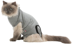 Trixie Kedi Koruyucu Vücut Tulumu M-L Gri - Trixie