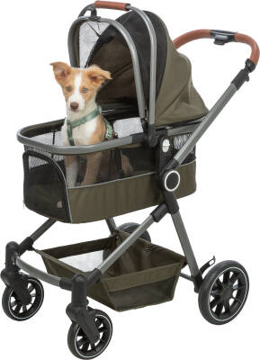 Trixie Köpek Katlanabilir Puset Gezdirme Arabası Zeytin Yeşili - 1
